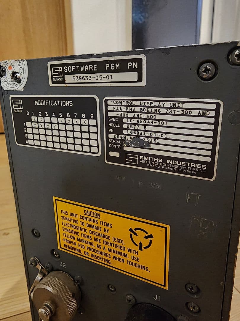 希少 実物部品】ボーイング B737-300 MCDU 航空機コックピット部品