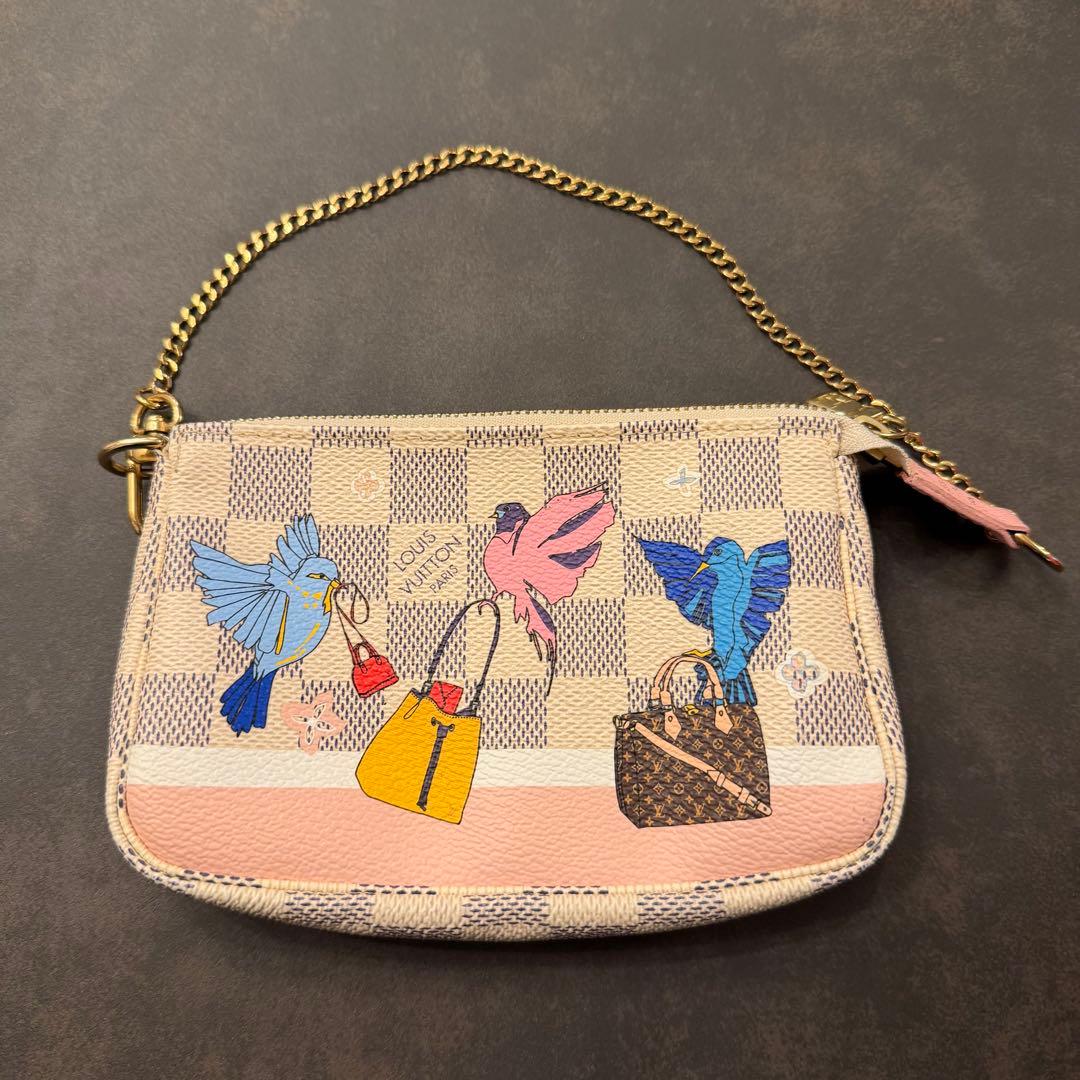 ルイ・ヴィトン ダミエ・アズール ミニ・ポシェット・アクセソワール