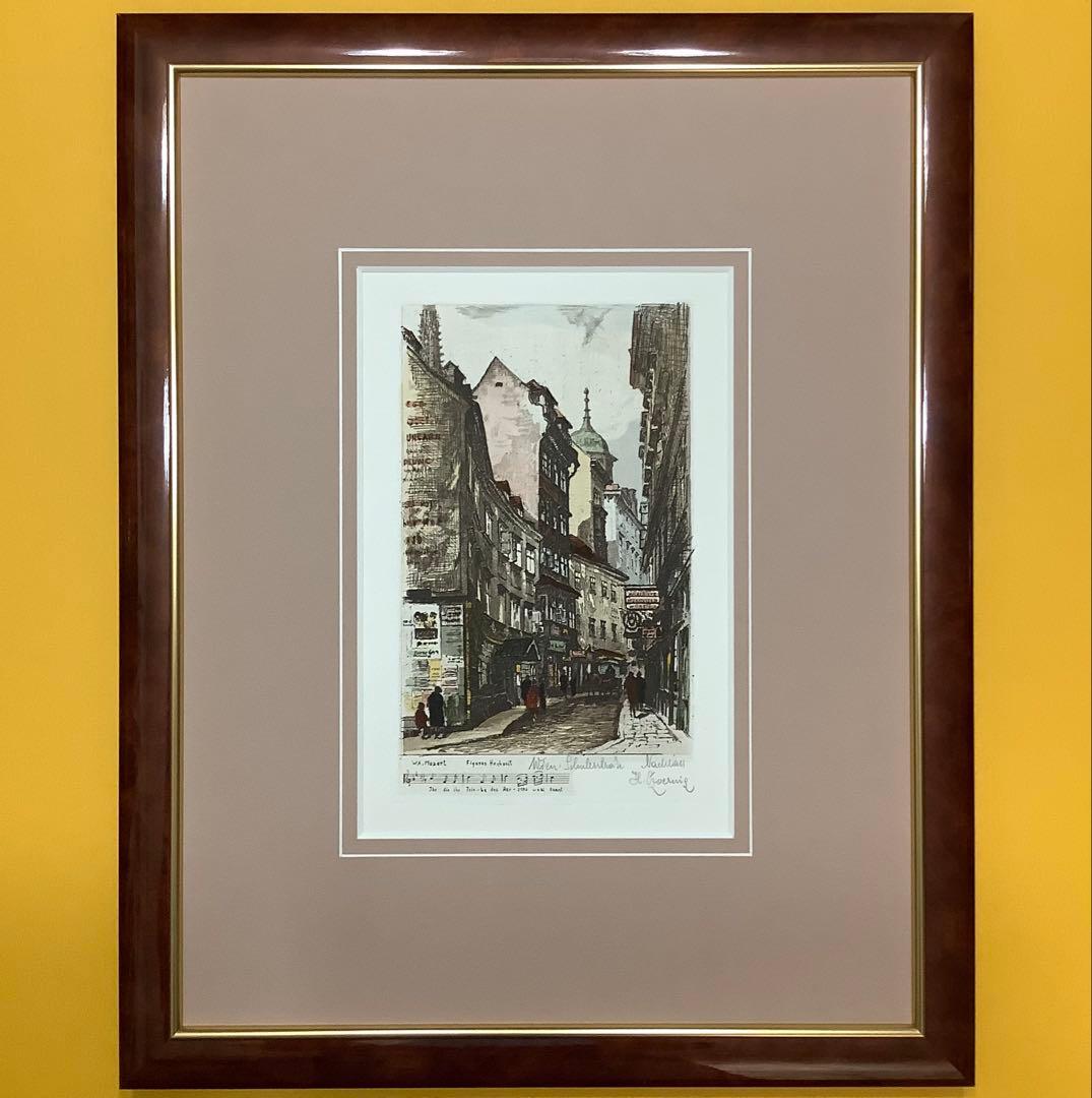 絵画.額縁.銅版画.ナハラス・チャールニッヒ.モーツァルト.フィガロの結婚