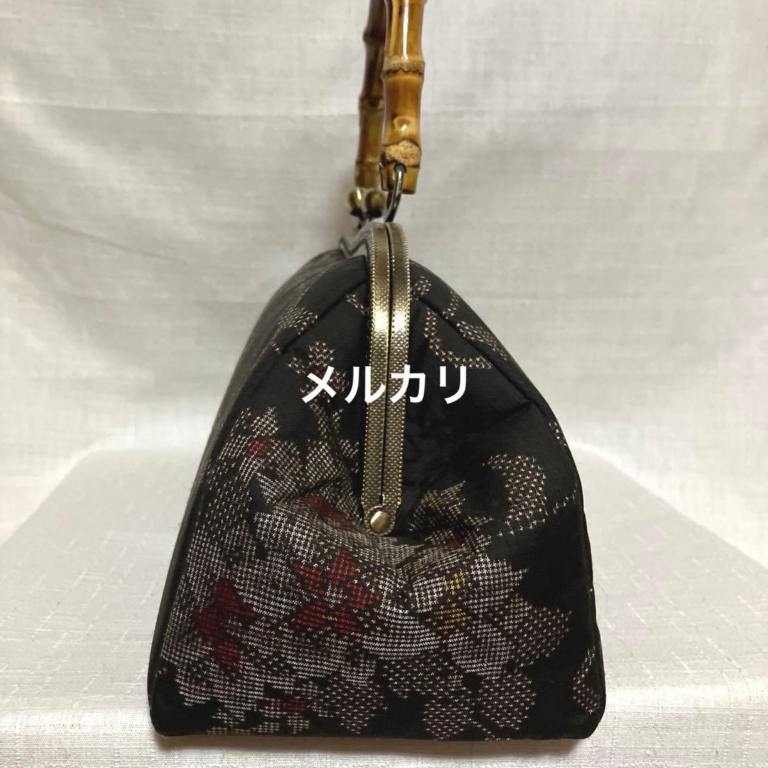 本場泥大島紬龍郷　ハンドメイド　親子がま口長財布　本場泥大島経緯絣　がま口バッグ