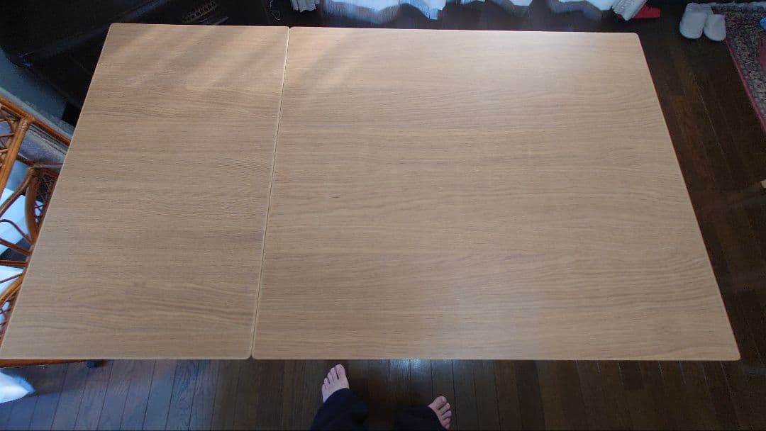 IKEA、オーク調、伸長式テーブル:エーゲダレーン（テーブルのみ)