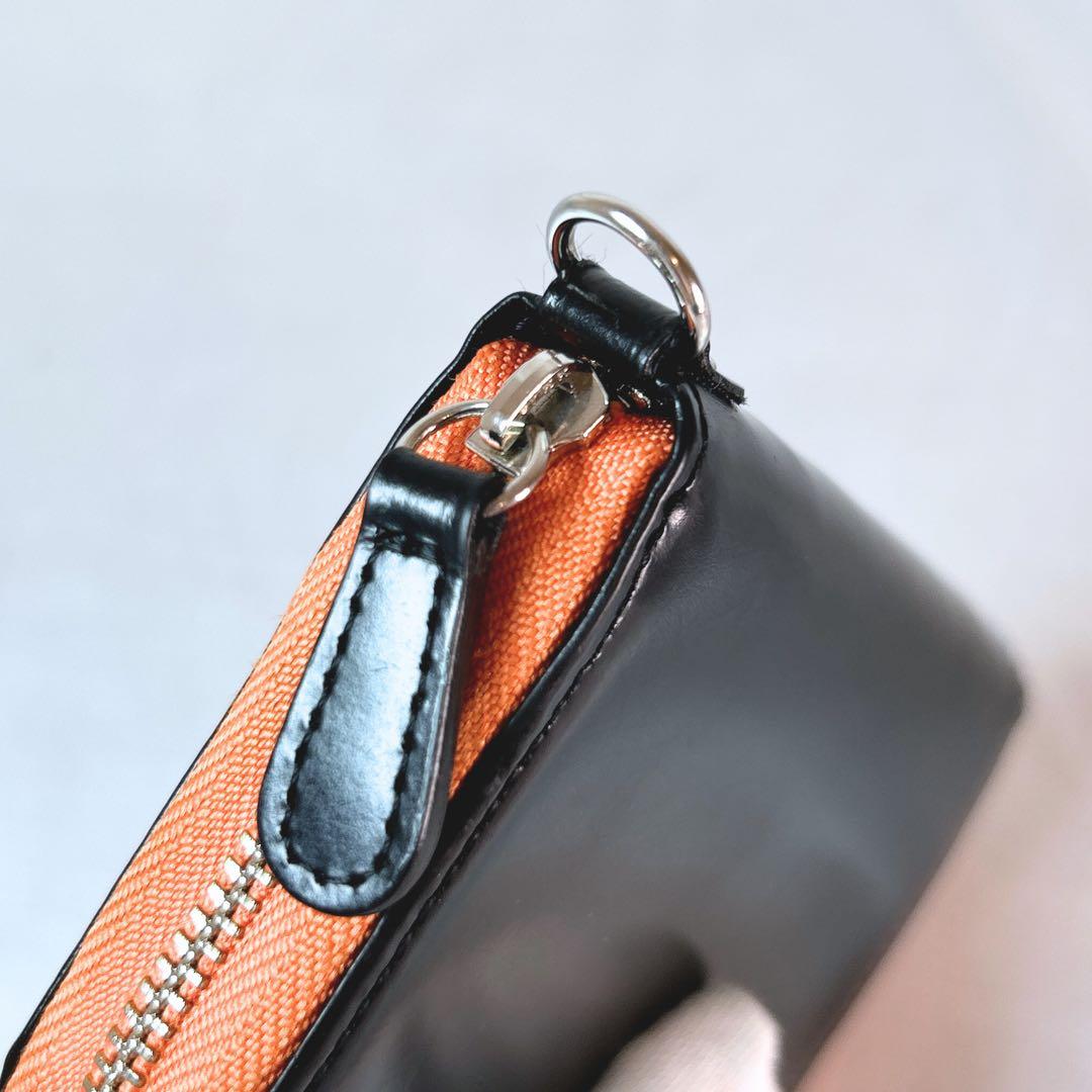 限定品 PORTER 6連 キーケース カードケース ガラスレザー ブラック