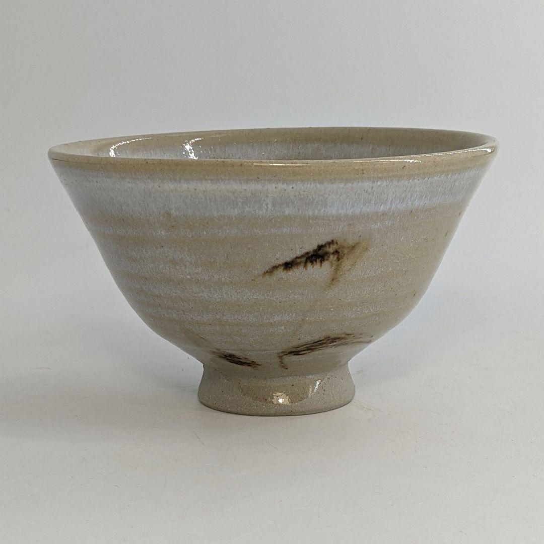 岡山県重要無形文化財 難波仁斎 草花茶碗 共箱合布 抹茶碗