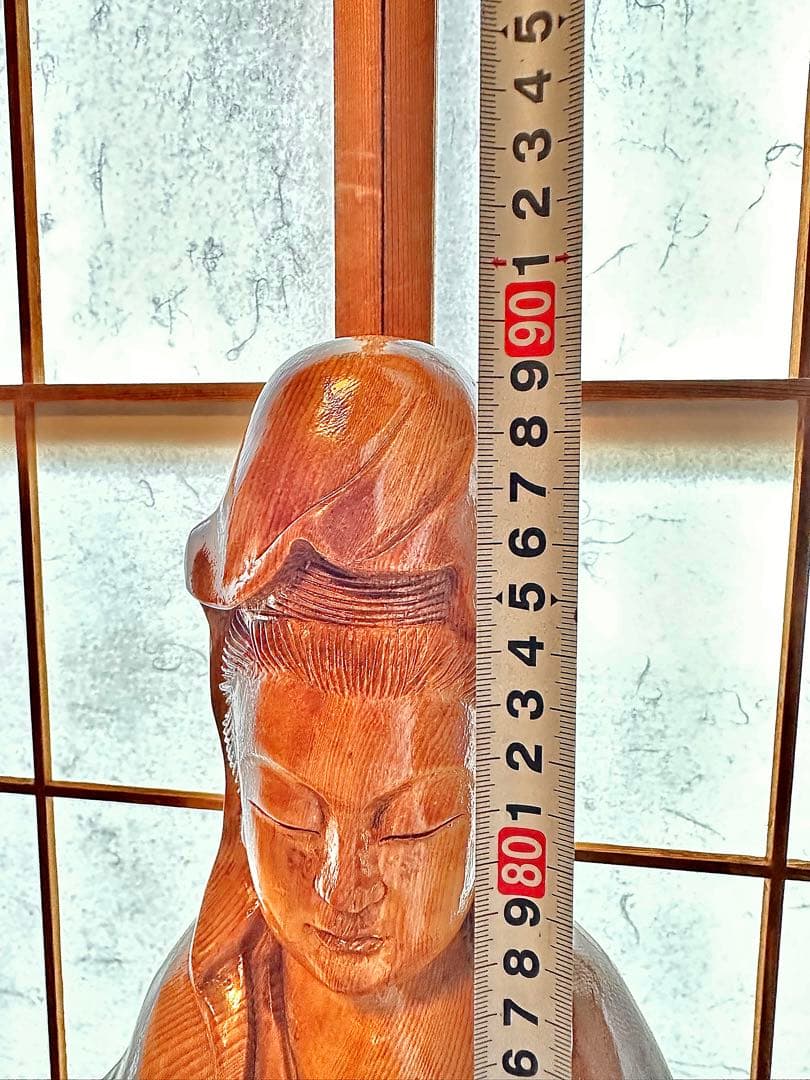 楽天市場】白衣観音 仏像の通販 白衣観音 木彫 3尺 仏像 彫刻 コレクター