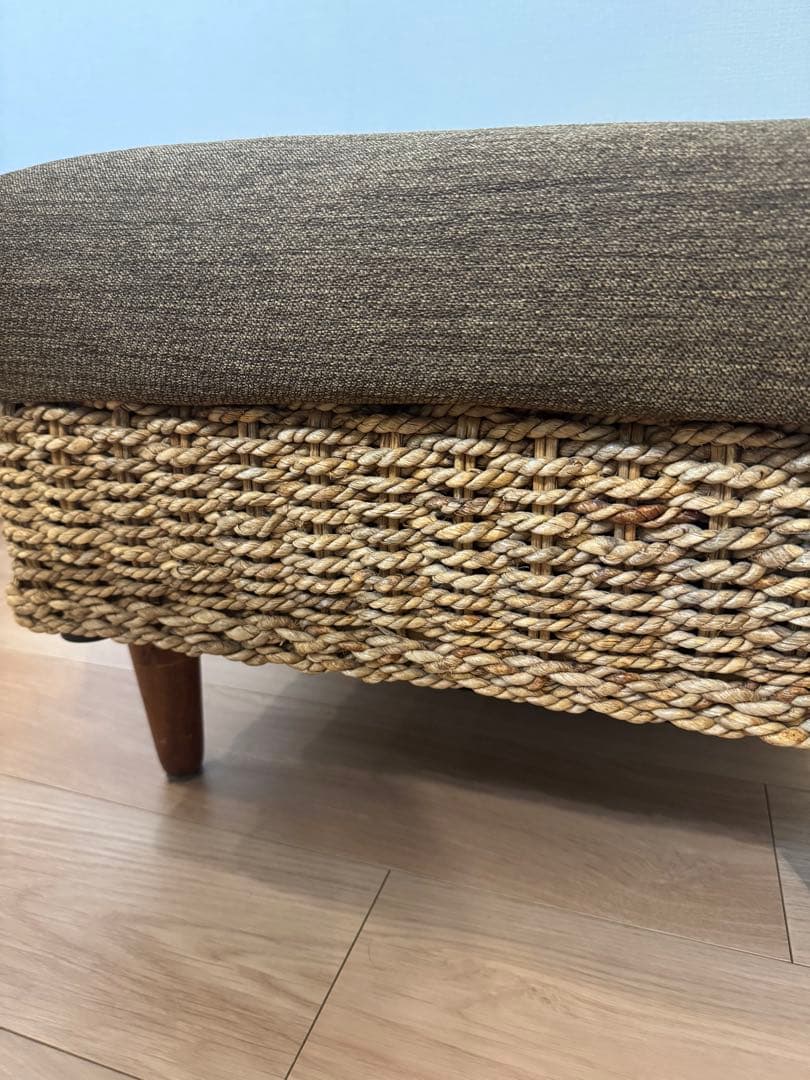 ②アバカ　オットマン　北欧　リゾート風　アジアン　スツール　ウォーターヒヤシンス