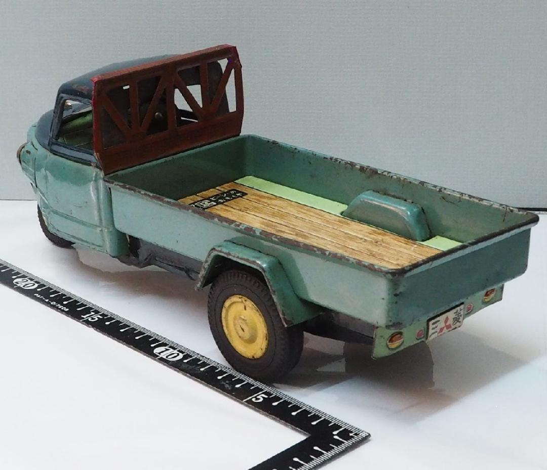 萬代屋【三菱 オート三輪トラック 青/黄緑】ブリキ自動車TIN TOY 【箱無】