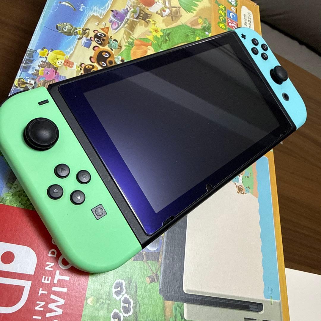 Nintendo Switch 本体 あつ森デザイン　携帯用ケース付き