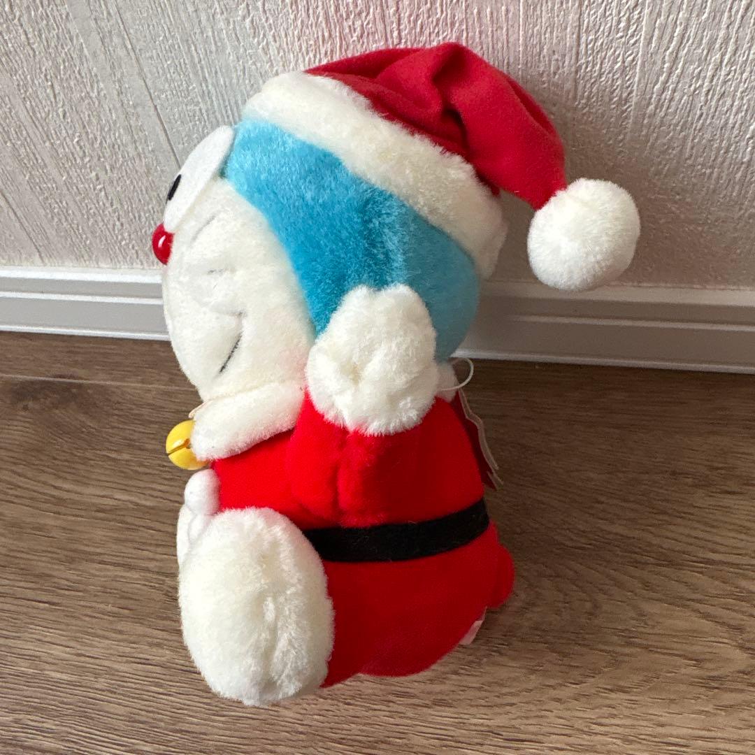 ドラえもん サンタ ぬいぐるみ ブルブル 青① 難アリ 新品未使用タグ付き