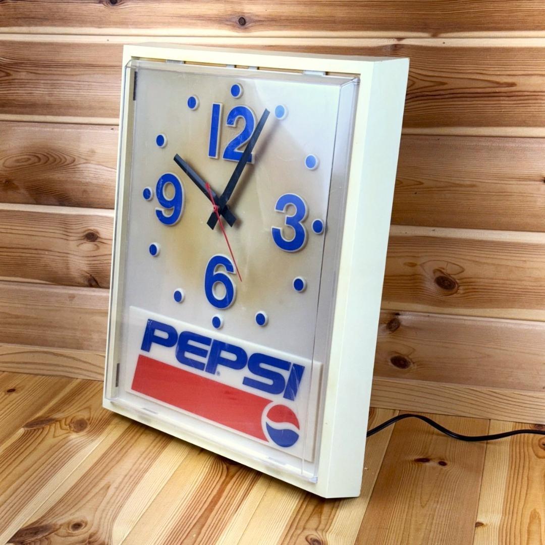 ペプシ 壁掛け時計 pepsi ビンテージ ライト アンティーク レトロ