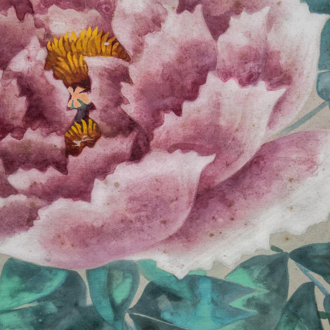 掛軸-991　富取風堂　牡丹　共箱