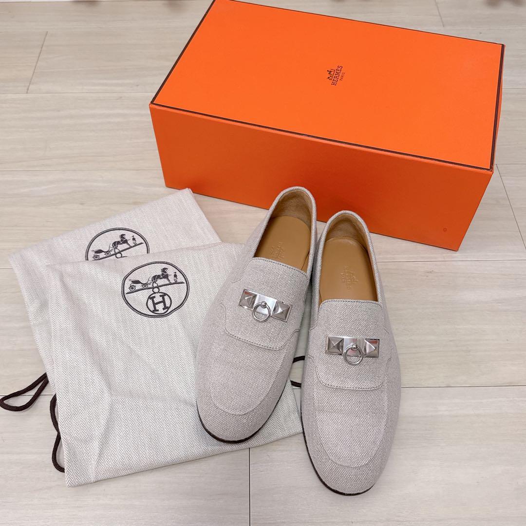 新品未使用 HERMES 【40サイズ】 モカシン Irving メドール金具