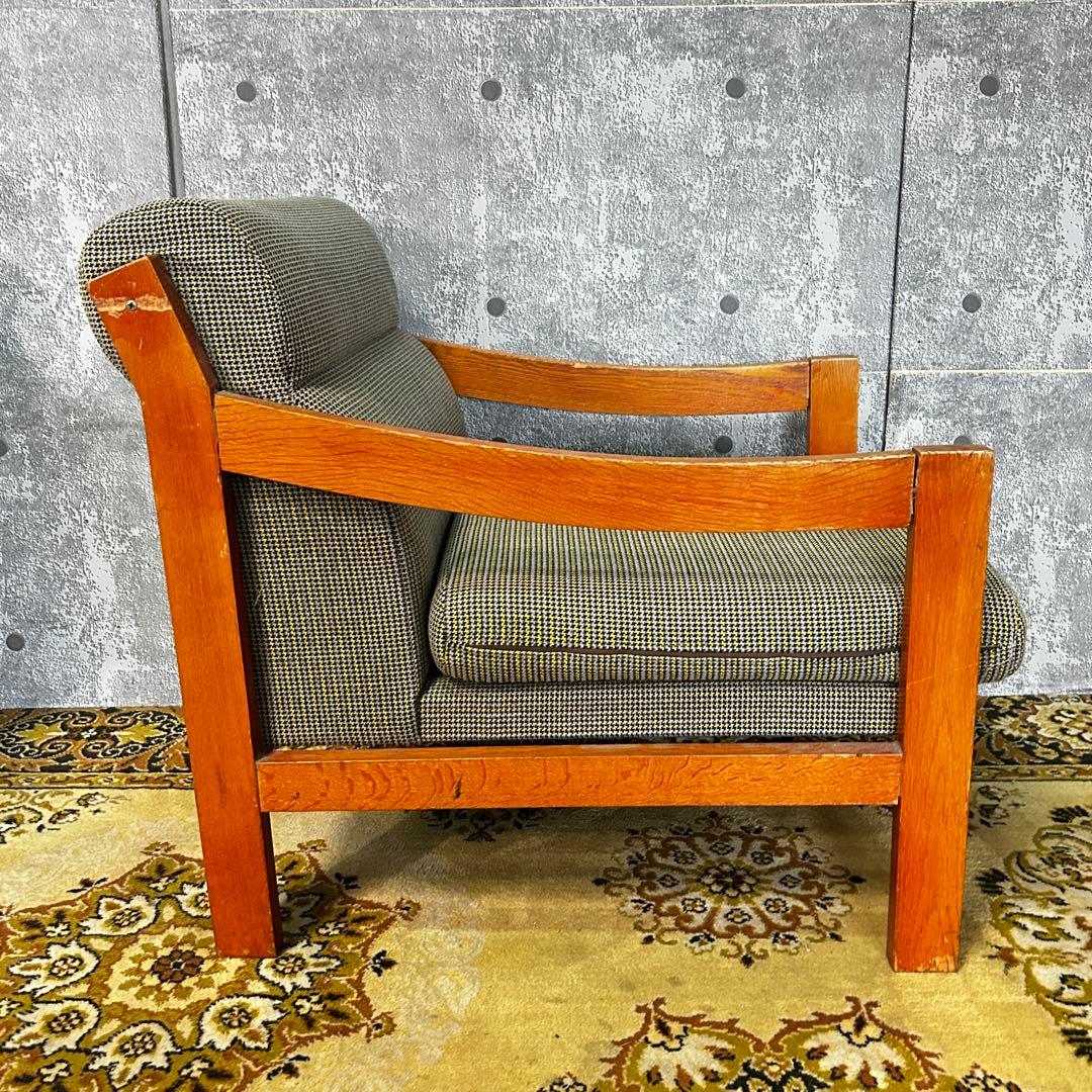 S.K꧁レトロ家具꧂1人掛けアームソファ チェア4脚セット 北欧モダン