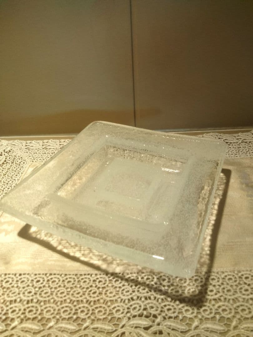 倉敷ガラス 小谷眞三 灰皿 glass ashtray