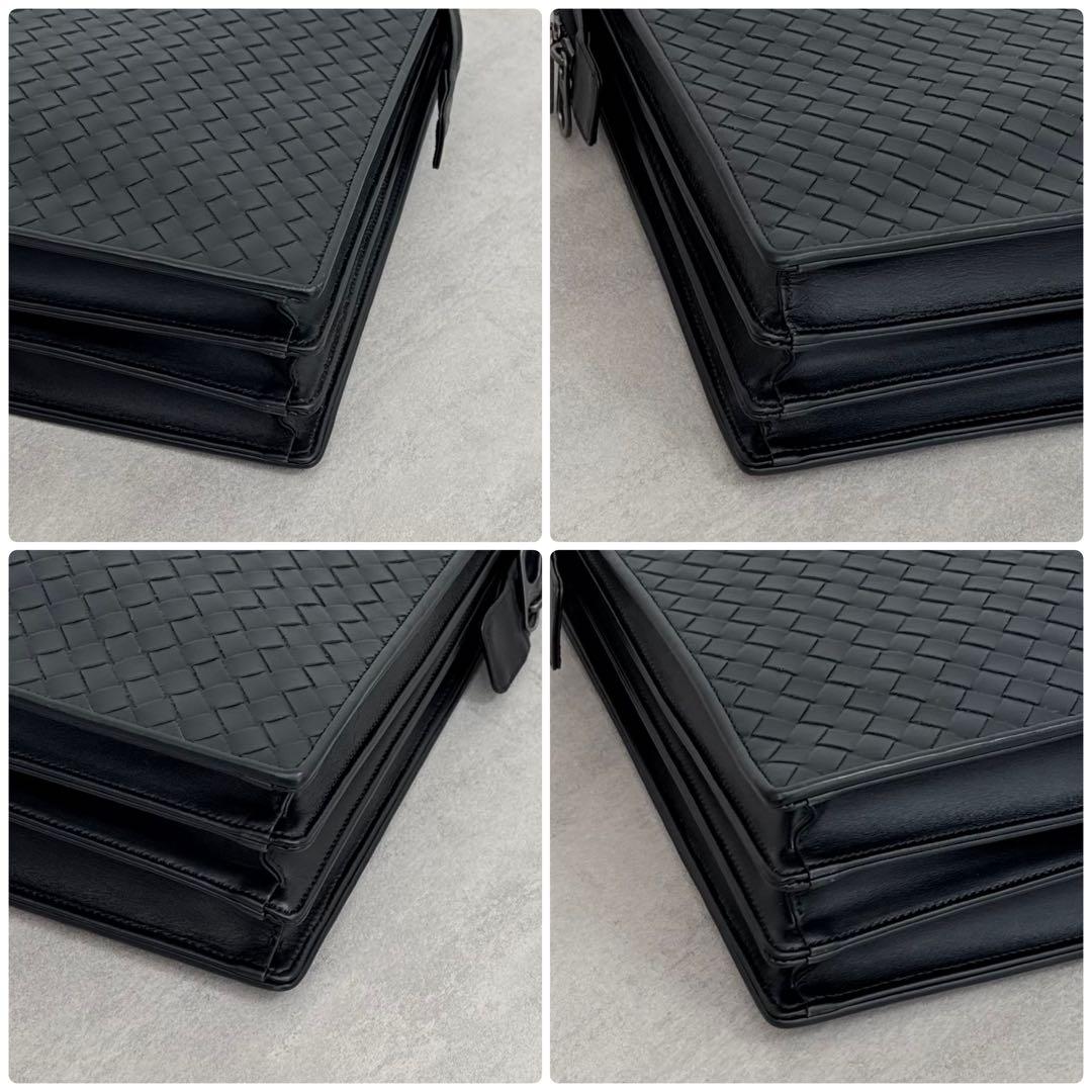 極美品 BOTTEGA VENETA ビジネスバッグ イントレチャート ブラック