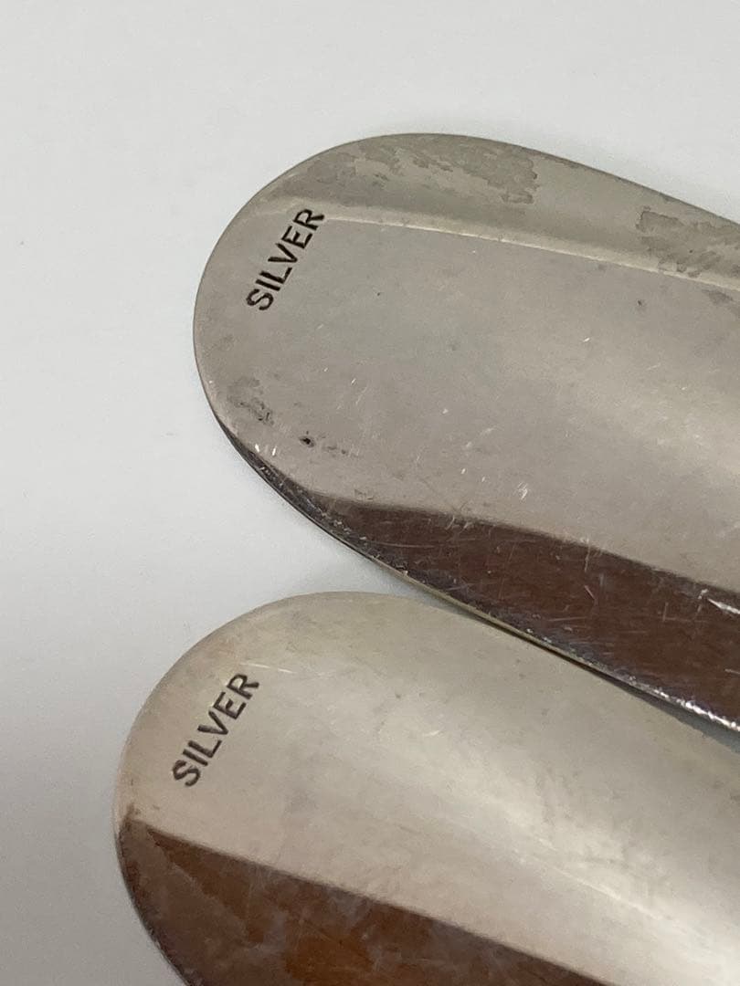 ゴルフ グリーンフォーク SILVER 銀製 2枚 vintage