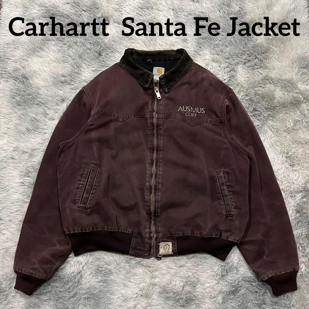 90s カーハート サンタフェジャケット 激レアカラー バーガンディ BRG