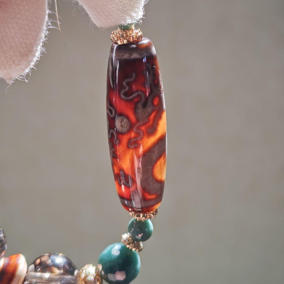 専用です♡新作♡レアカラー宝珠双皇帝龍天珠、アイリススモーキー、グアテマラ産翡翠