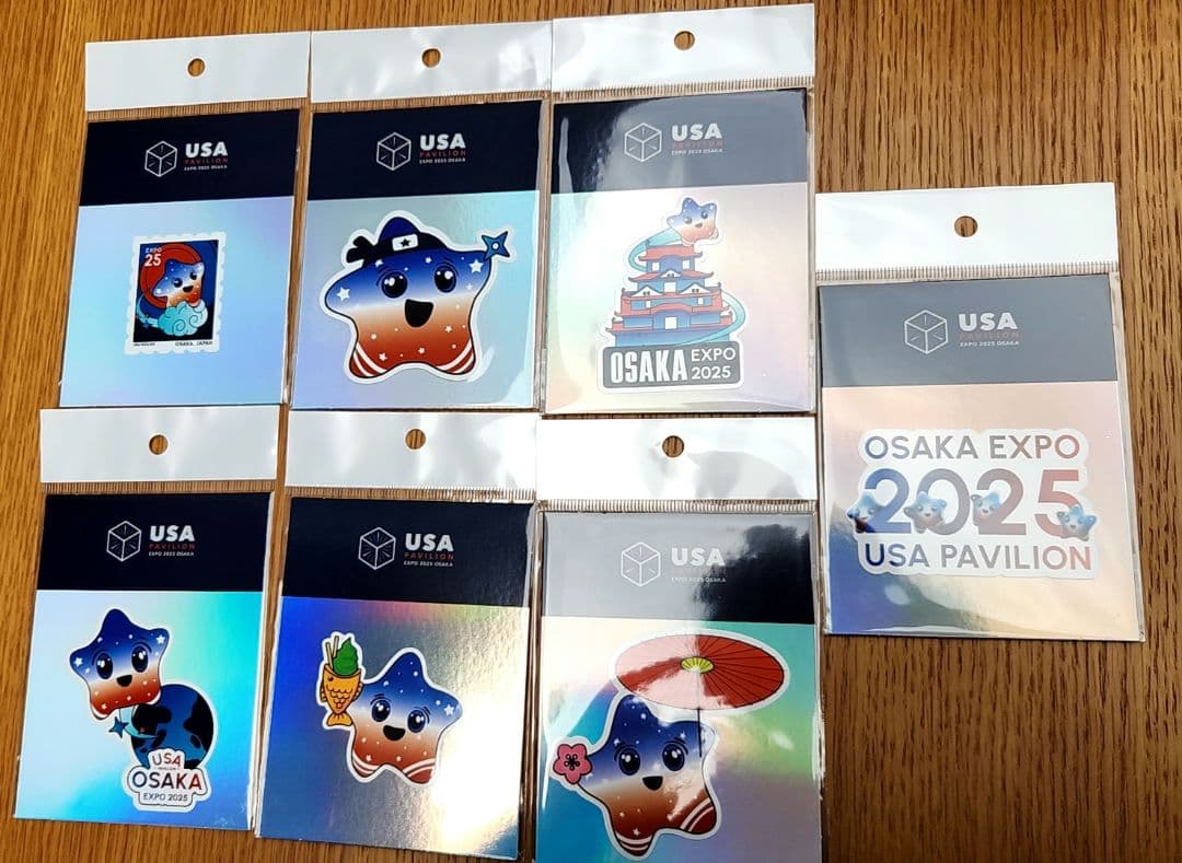 万博　EXPO2025 会場限定　アメリカ　ステッカー　7種コンプリートセット