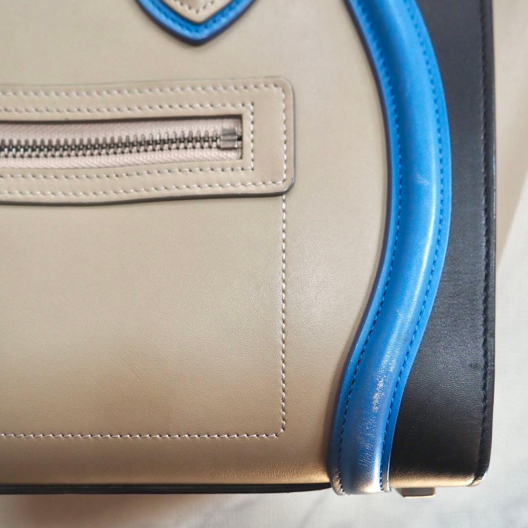 希少カラー✿CELINE✿ラゲージ マイクロショッパー トリコロール【旧ロゴ】