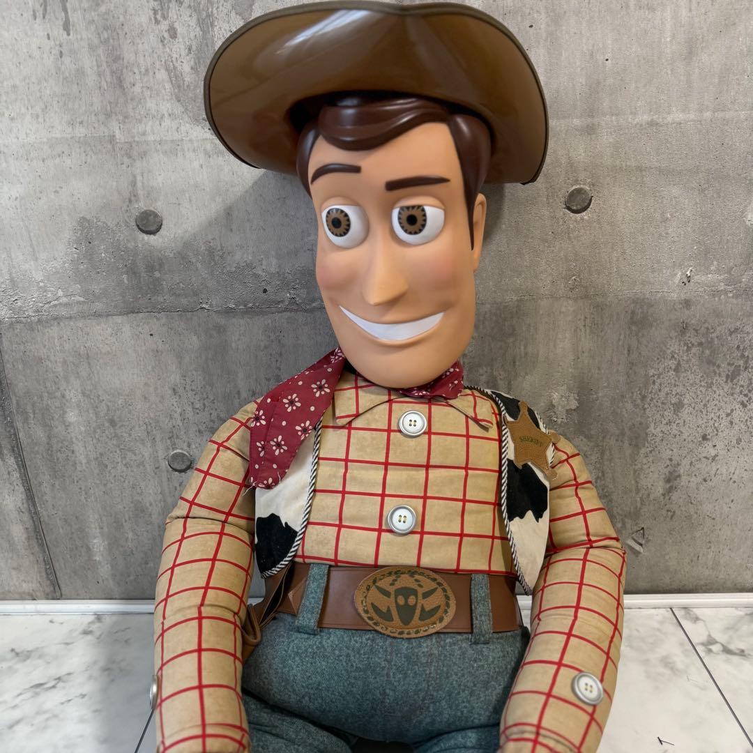 レア ディズニー トイストーリー ウッディ 人形 フィギュア 巨大 特大