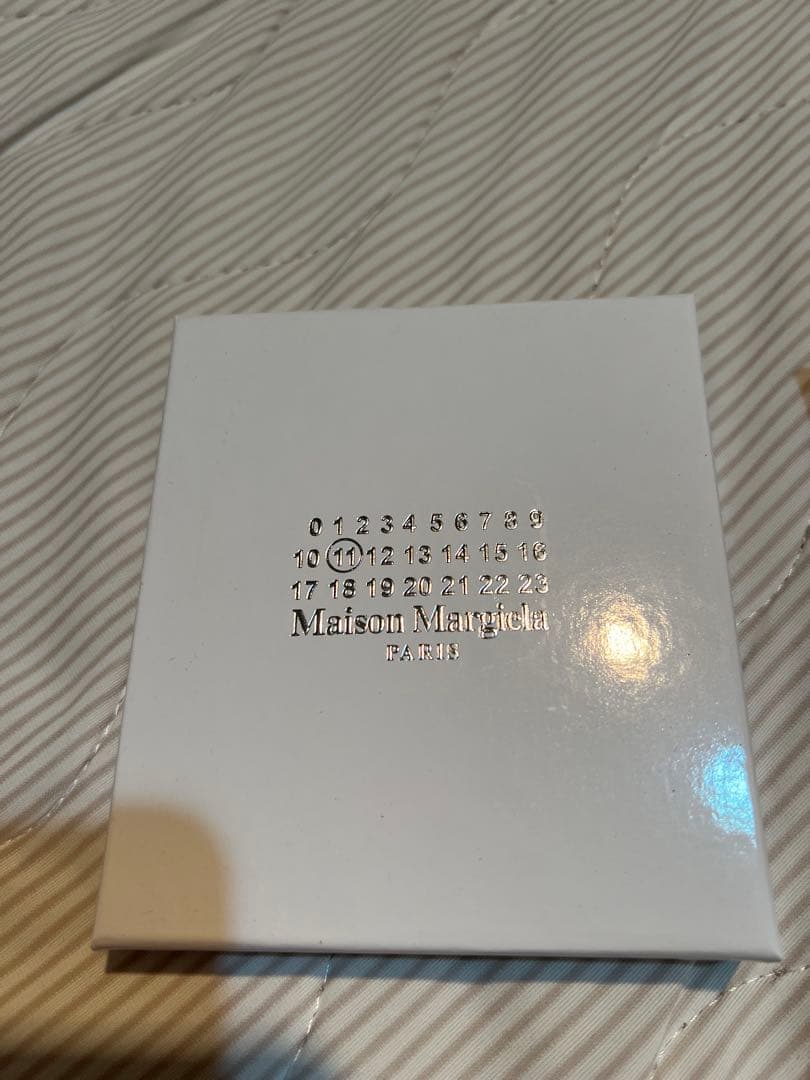 Maison Margiela ブラック レザー 二つ折り財布