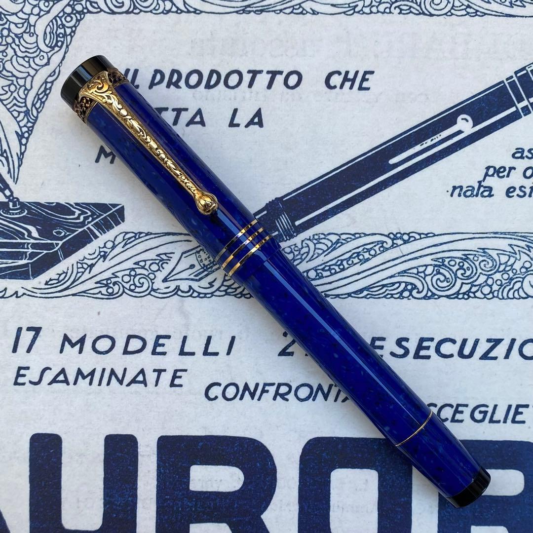 seedアウロラ セリエ・インテルナツィオナーレ ブルー 万年筆 EF AURORA アウロラ 万年筆 限定品 INTERNAZIONALE インテル
