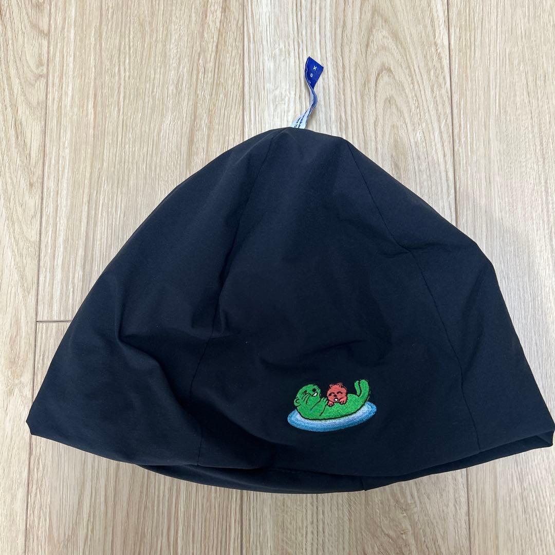 草加健康センター×コンテックス サウナハット 黒 サウニャー×今治