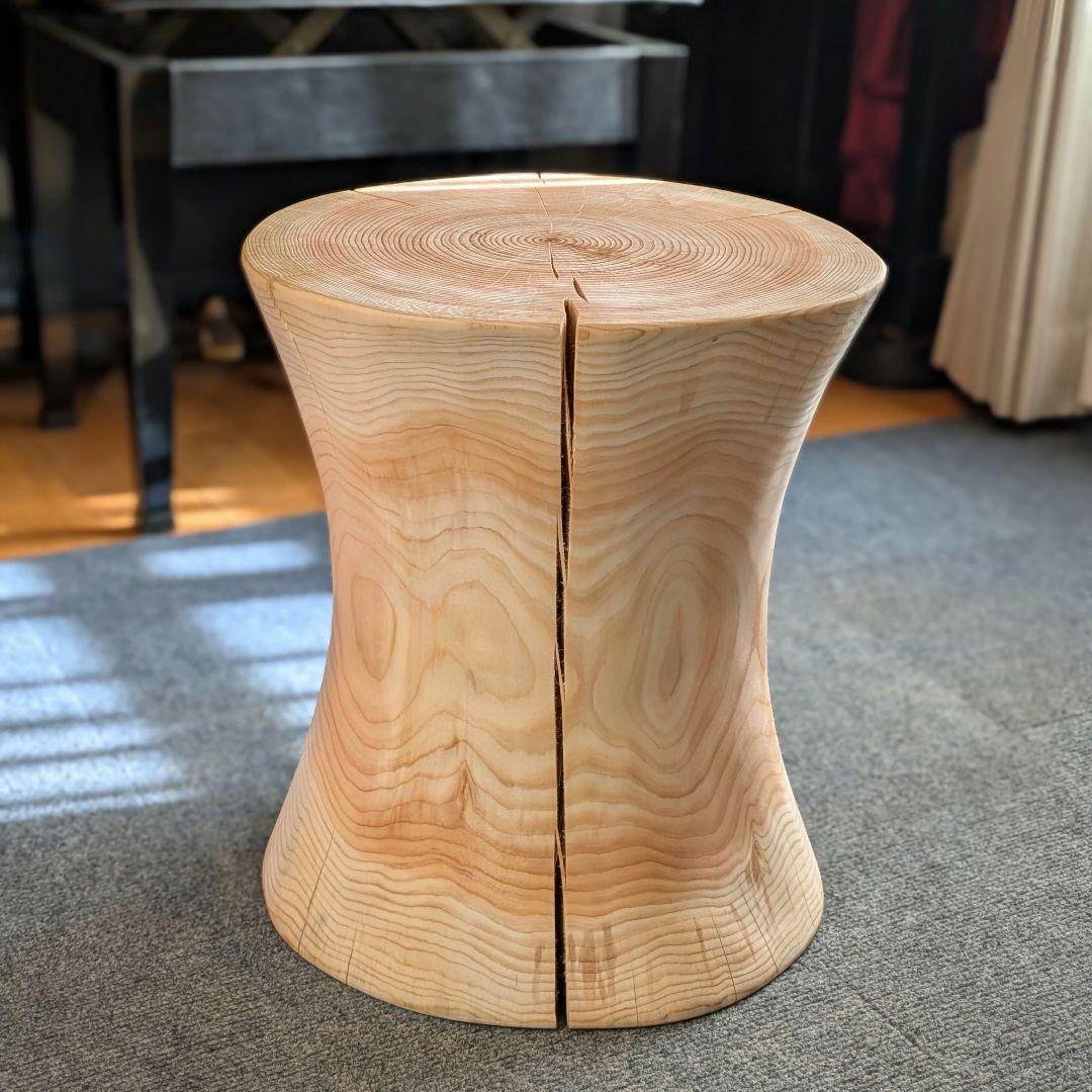 outdoorman　檜⑥　丸太　椅子　スツール　高さ約40㎝