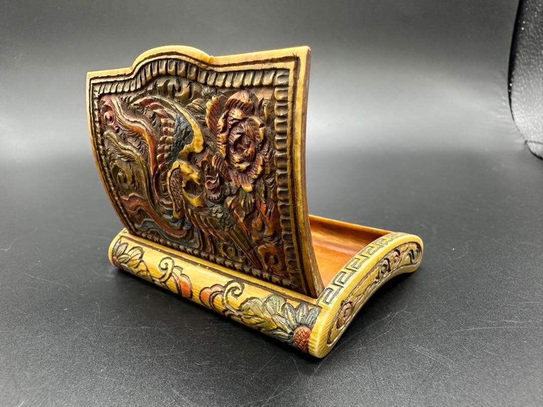 タバコケース 名刺入れ 彫刻 天然材質 骨董古美術 - メルカリ