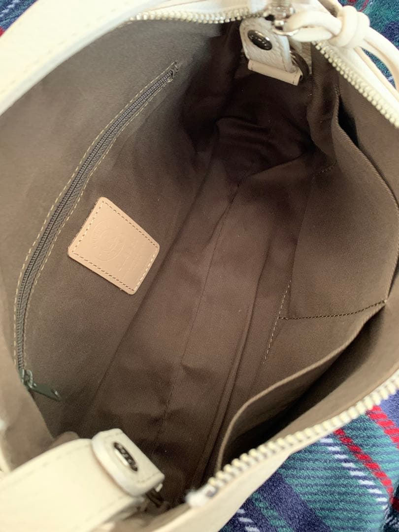 russet レザー2WAYショルダーバッグ アイボリー