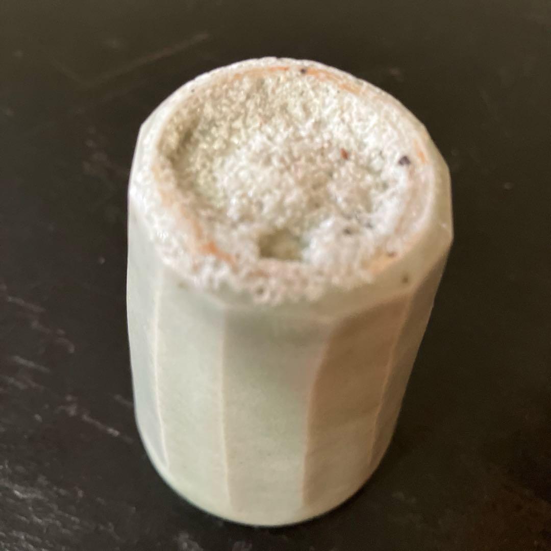 李朝面取筒盃　酒器　白磁　秦秀雄　浅川伯教　韓国アンティーク　朝鮮骨董　徳利