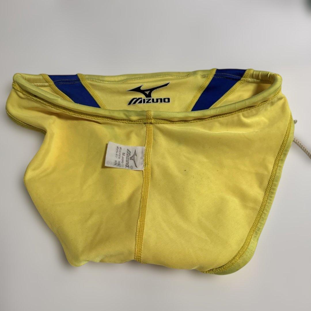 競パン Mizuno 競泳水着 イエロー/ブルー DIVE