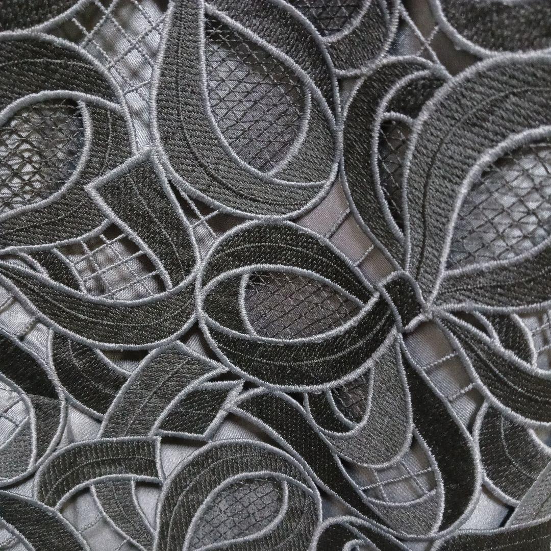 M'SGRACY リボンレースタイトスカート38 ブラック黒 エムズグレイシーM