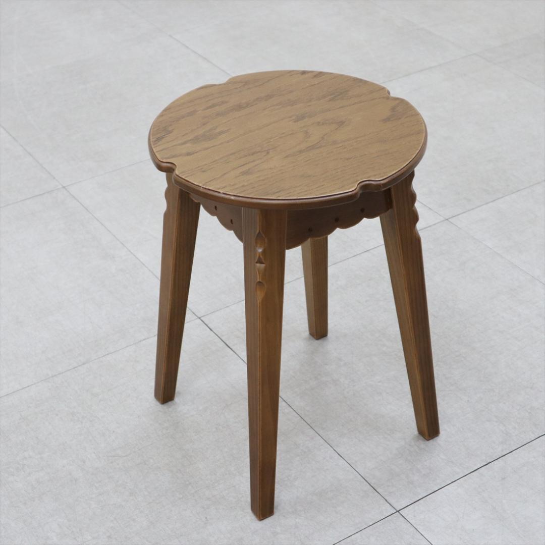 パリの雑貨屋 F-23 スツール 丸イス 丸椅子 木製 腰掛 椅子 玄関 チェア