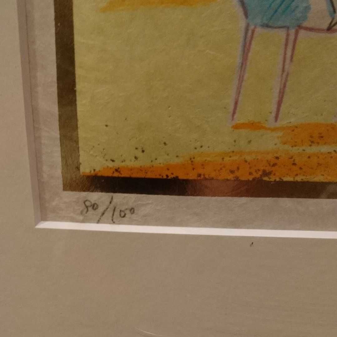 馬 絵画 ラシス 額装 リトグラフ