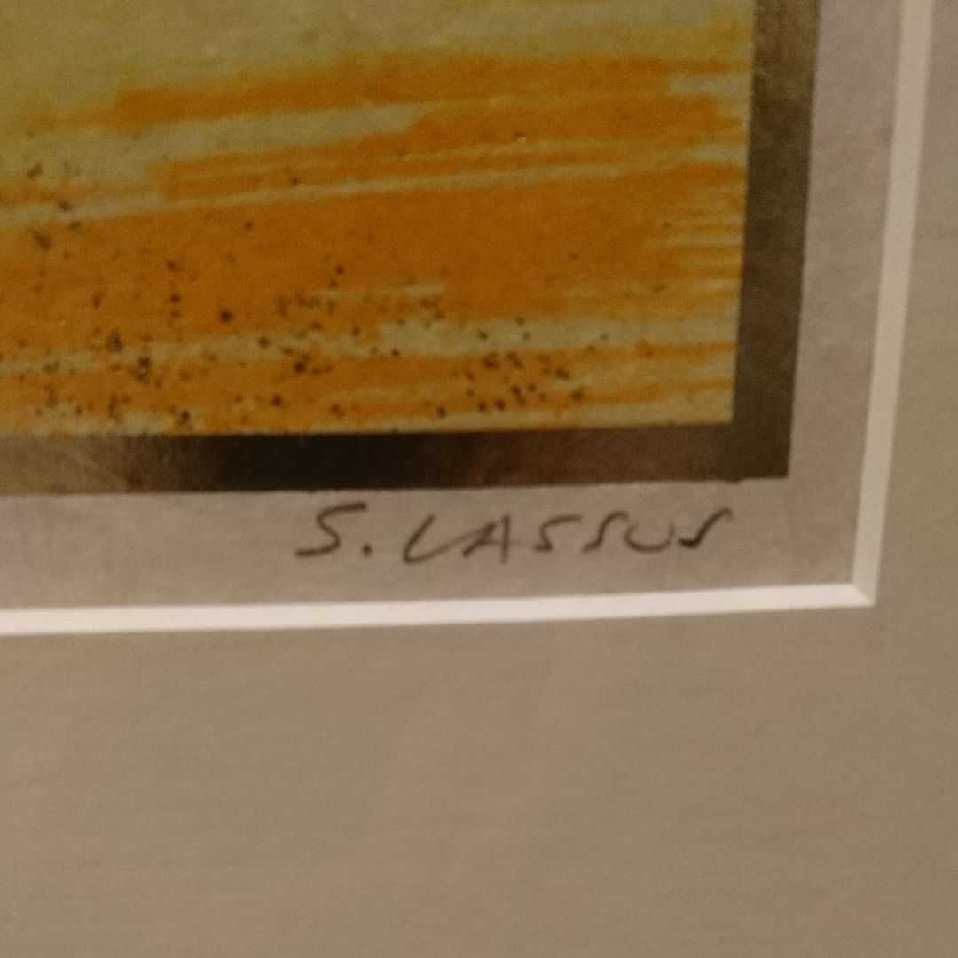 馬 絵画 ラシス 額装 リトグラフ