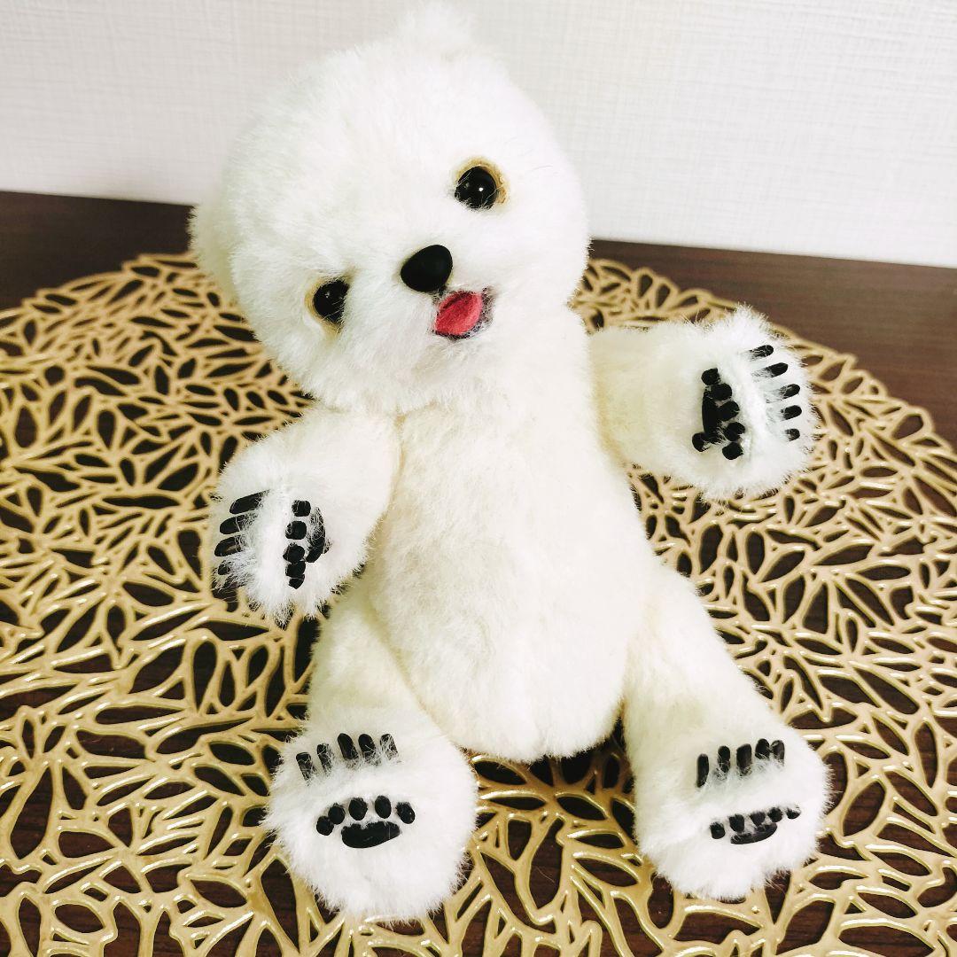 作家　テディベア　しろくま