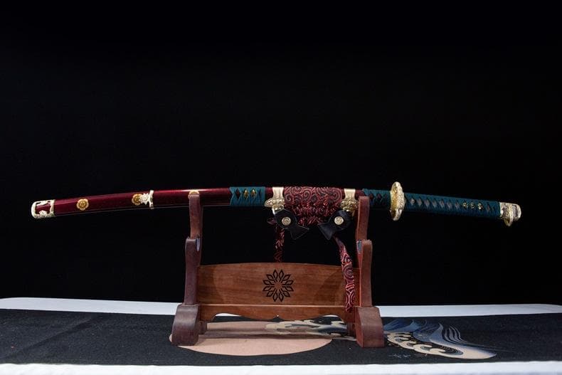 月天紅舞太刀 日本刀 模造刀 居合刀 武士道 武蔵 鑑賞用 手鍛造打