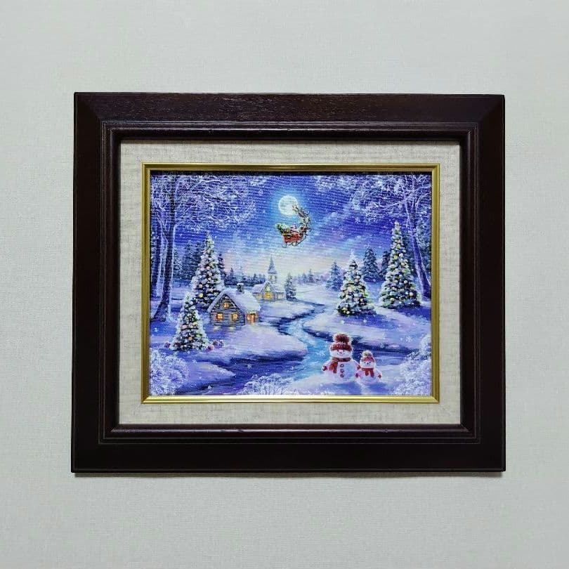 R*U様 【夜空を見上げて】アクリル画 F3 風景画 絵画