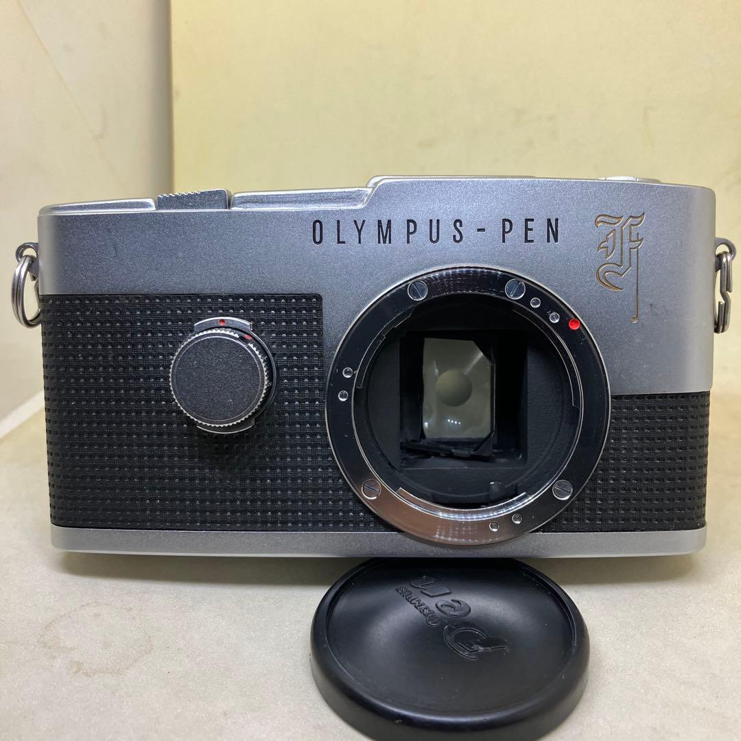 OLYMPUS-PEN F(露出計付)と38mm、100mmの2本セットです。