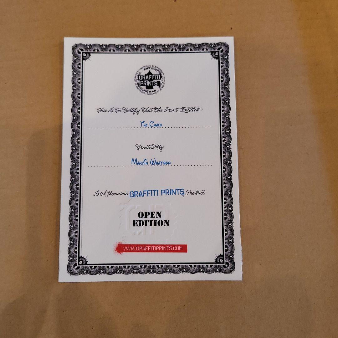 martin whatson /the crack 額装済み