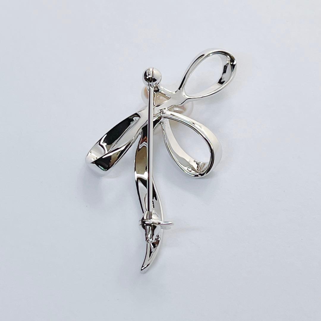 未使用品】✨MIKIMOTO ミキモト パール ブローチ コサージュ リボン