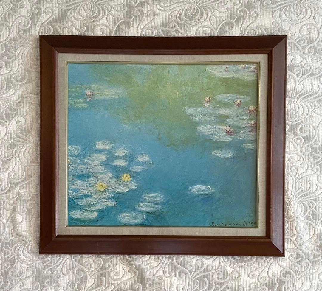 Claude Monet 睡蓮:61×68.5cm ／睡蓮クリーニングクロス付