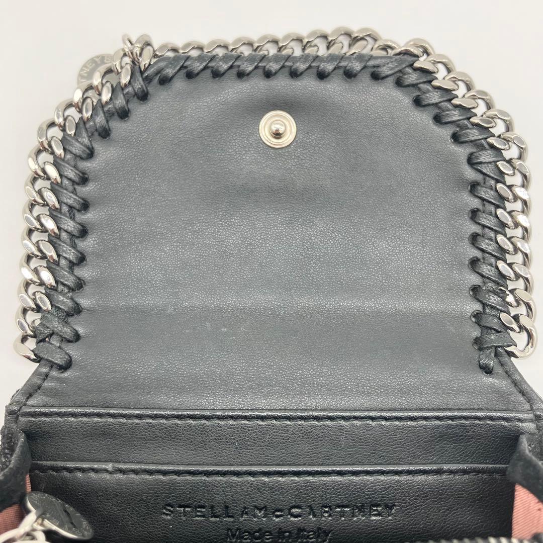 ステラマッカートニー　ファラベラ ロゴチャーム　二つ折り財布　ブラック