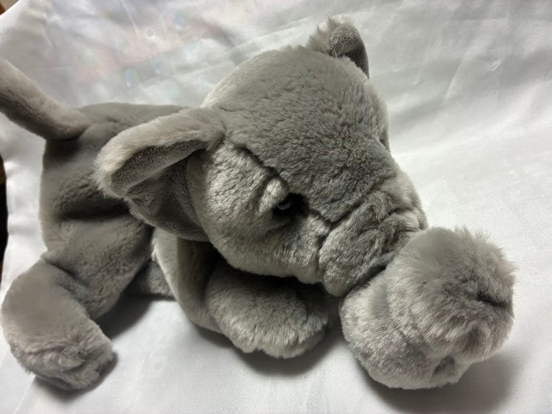 稀少　KORIMCO グレーの象のぬいぐるみ パペット　指人形　新品　ぞうさん