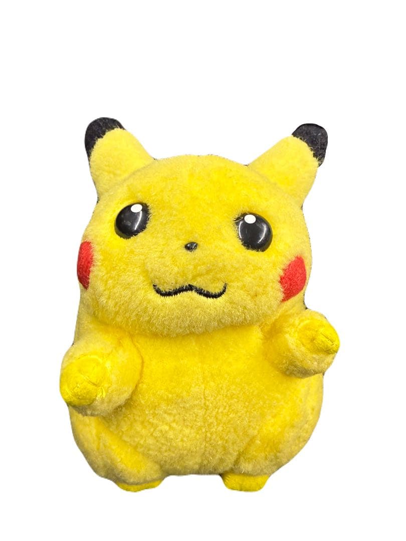 ①【貴重】初期 TOMY ポケモン ピカチュウ　ぬいぐるみ ポケモン 初期 当時物 美品 TOMY ピカチュウ ぬいぐるみ う！ 初期