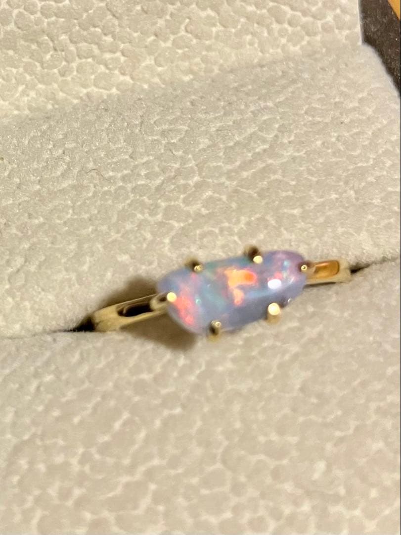 ルシェル＊K18＊美しいボルダーオパールリングです