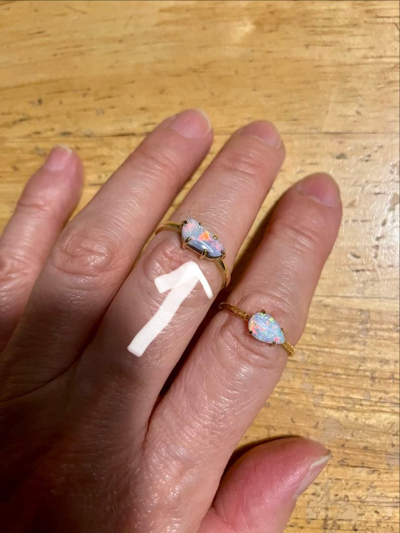 ルシェル＊K18＊美しいボルダーオパールリングです