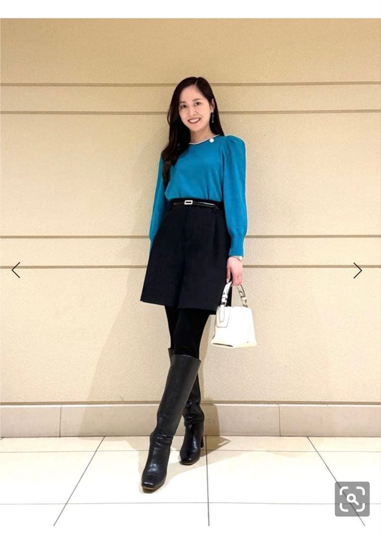 アナイ ストレッチウールキュロットパンツ