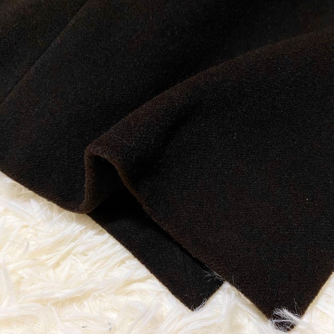 美品】23区 ウール ステンカラーコート ファー付き 大きいサイズ 濃